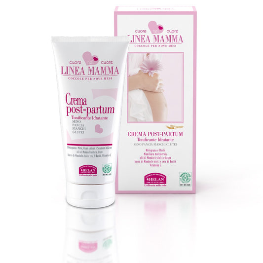 Crema Post Partum Tonificante e idratante, soffice e lenitiva, per seno, pancia, fianchi e glutei