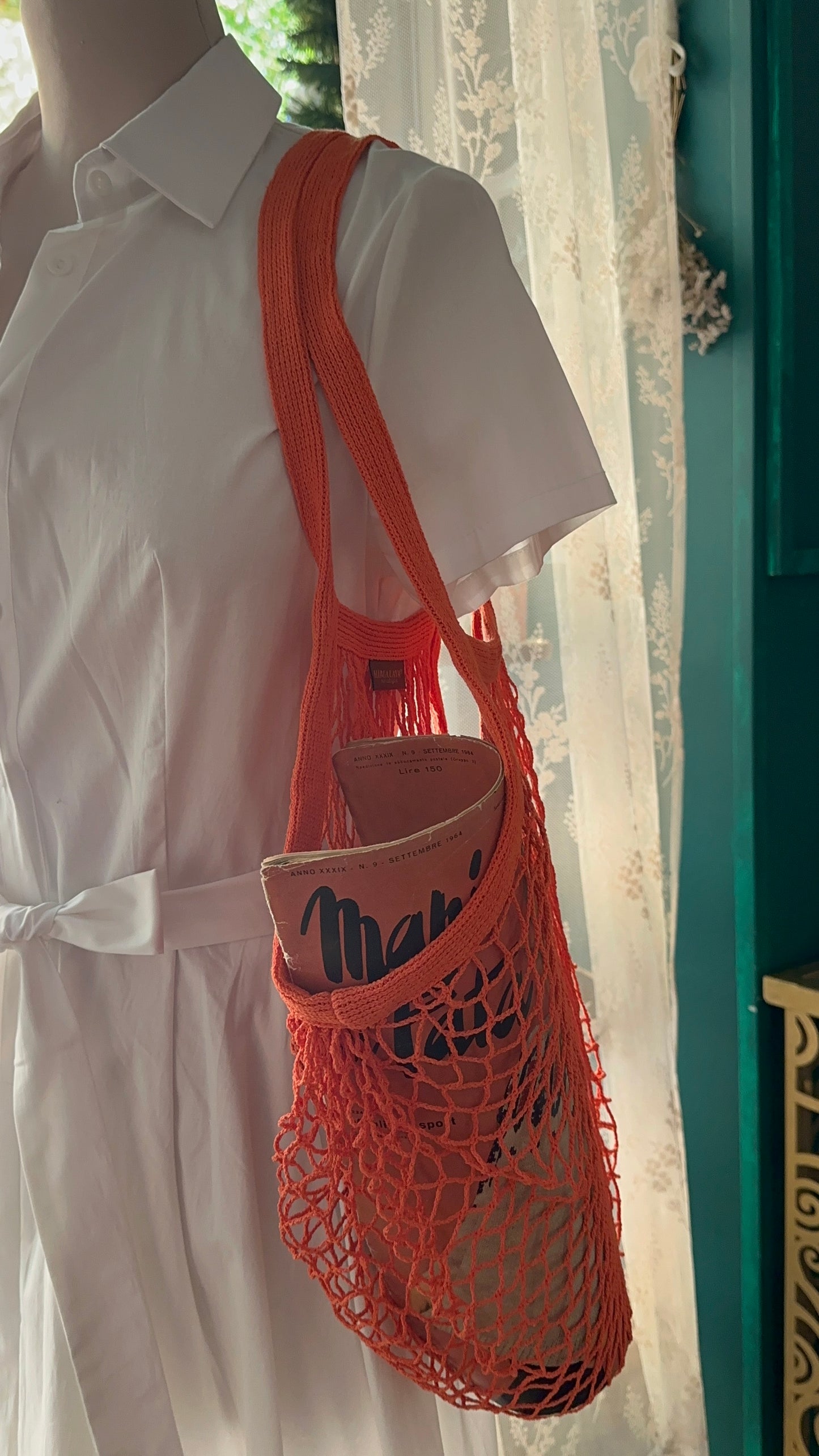 Borsa a rete in cotone