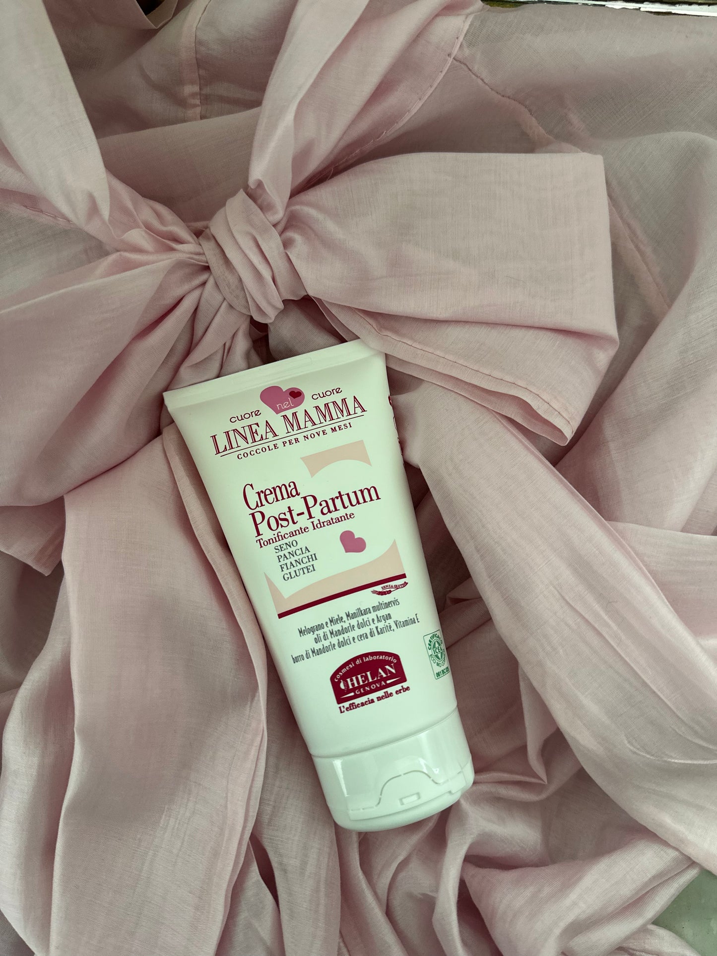 Crema Post Partum Tonificante e idratante, soffice e lenitiva, per seno, pancia, fianchi e glutei