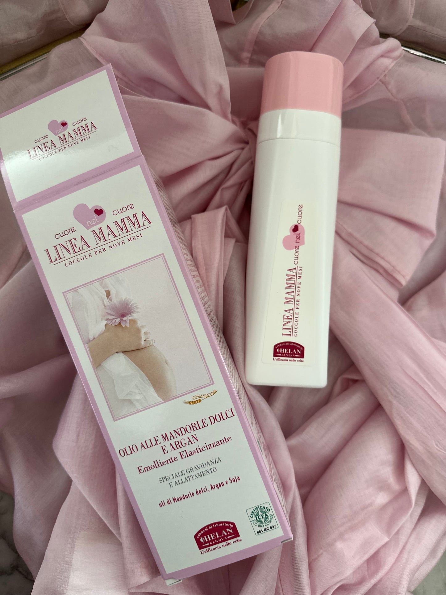 LINEA MAMMA Olio di Mandorle Dolci e Argan Emolliente ed elasticizzante, speciale per gravidanza e allattamento